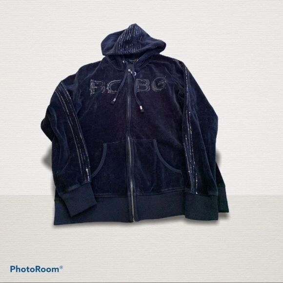 BCBG Maxazria Velour Embellished track suit Y2K - Picture 7 of 9